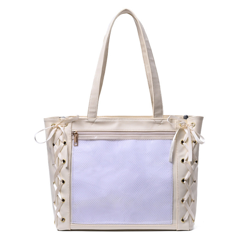 Large Capacity Ribbon Bow Ita Tote Bag