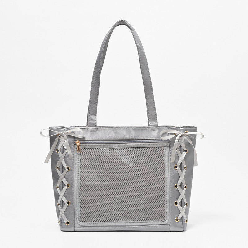 Large Capacity Ribbon Bow Ita Tote Bag