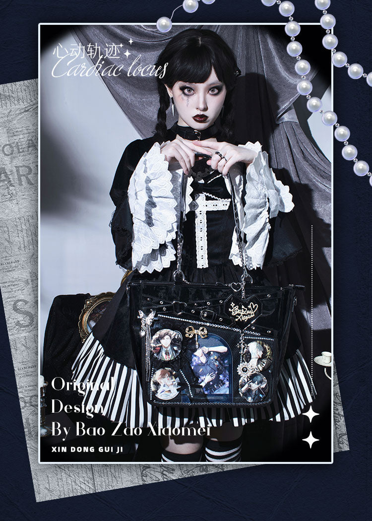 Gothic Black Large Capacity Tote Ita Bag