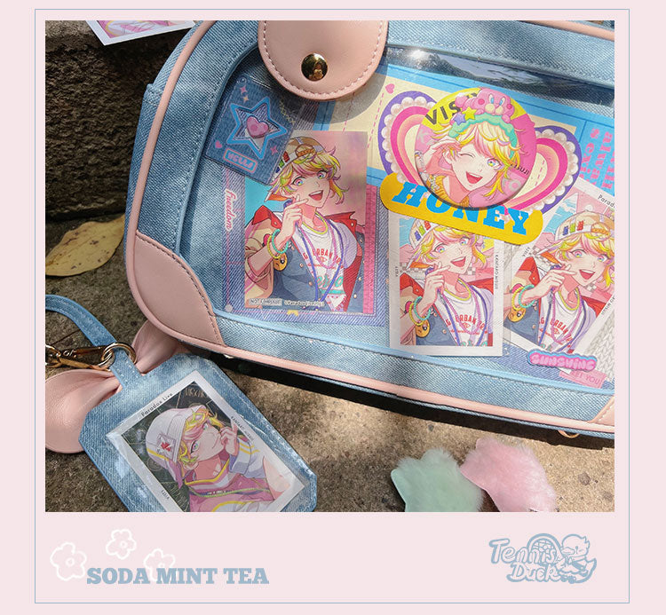 Pu Handbag Crossbody Daily Ita Bag Pin Bag 20cm Doll Bag