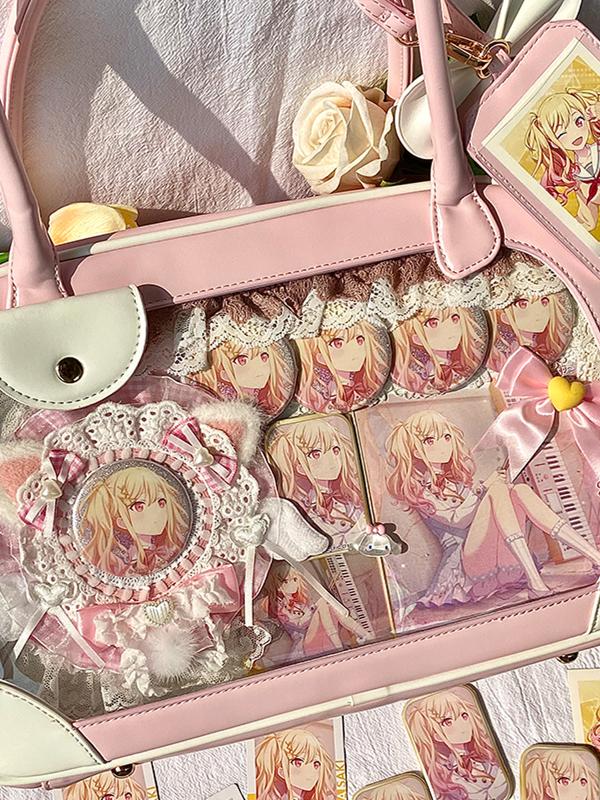 Pu Handbag Crossbody Daily Ita Bag Pin Bag 20cm Doll Bag