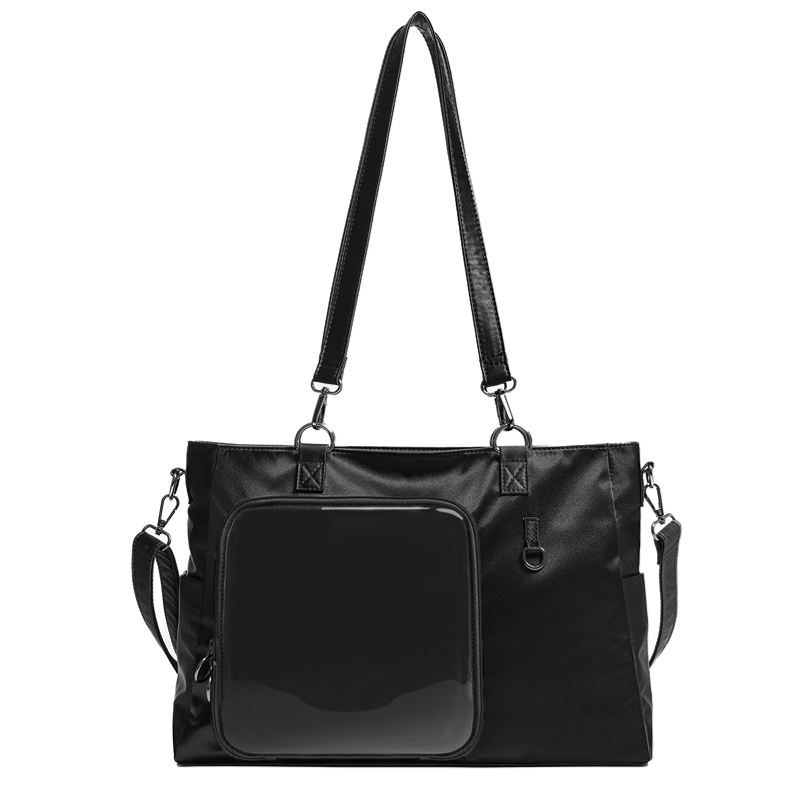 Large Capacity Black Badge Ita Bag Tote Bag