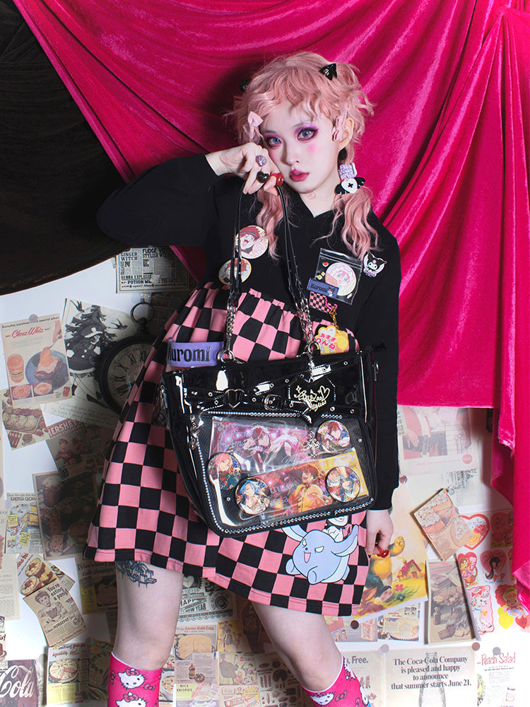 Gothic Black Large Capacity Tote Ita Bag