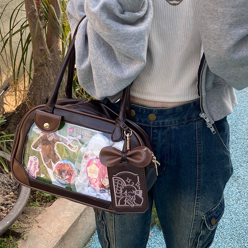 Pu Handbag Crossbody Daily Ita Bag Pin Bag 20cm Doll Bag