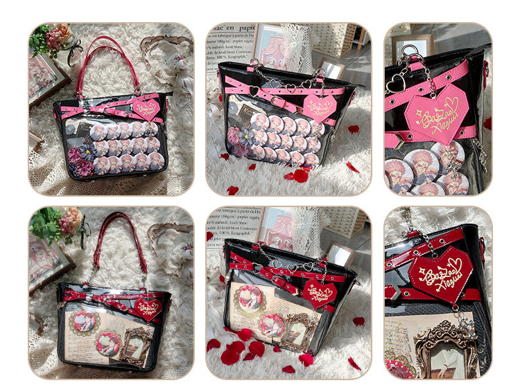 Gothic Black Large Capacity Tote Ita Bag