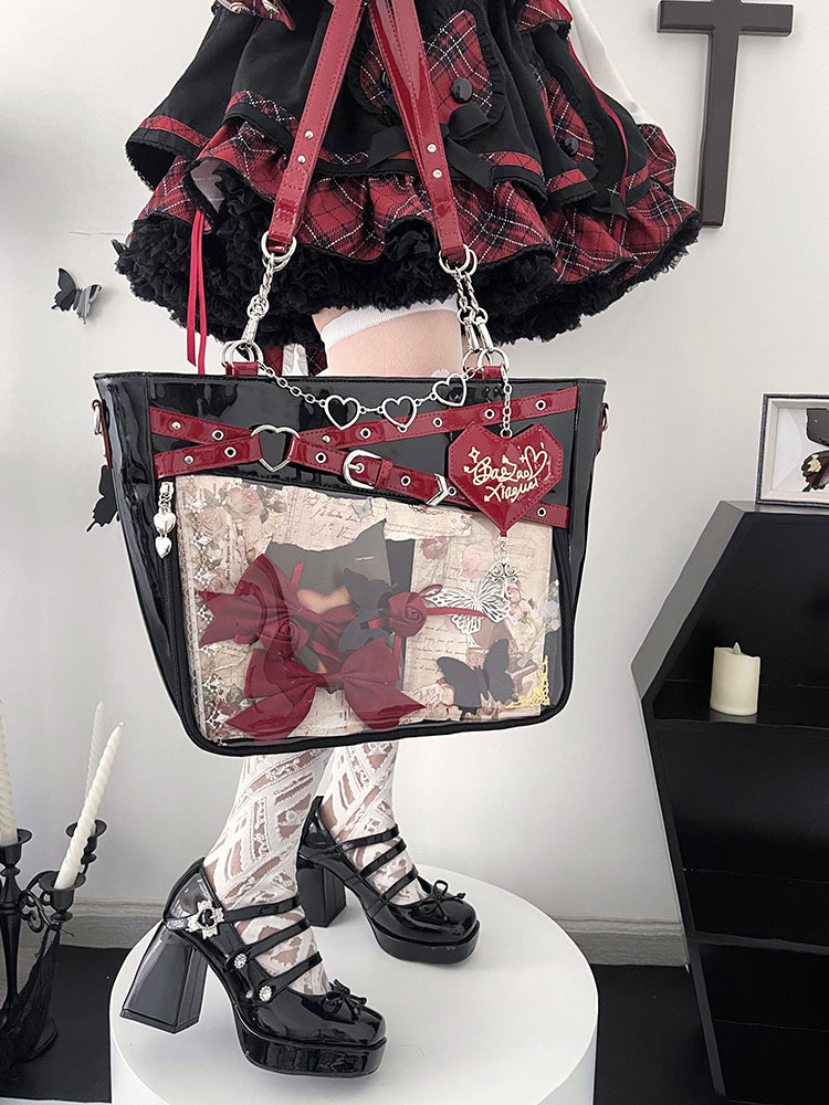 Gothic Black Large Capacity Tote Ita Bag
