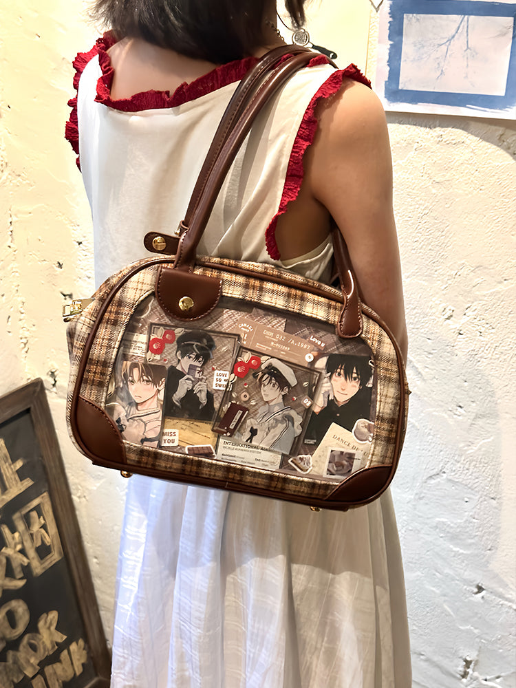 Pu Handbag Crossbody Daily Ita Bag Pin Bag 20cm Doll Bag