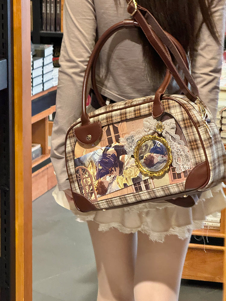 Pu Handbag Crossbody Daily Ita Bag Pin Bag 20cm Doll Bag