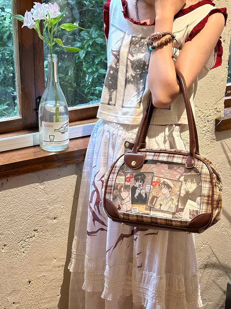 Pu Handbag Crossbody Daily Ita Bag Pin Bag 20cm Doll Bag