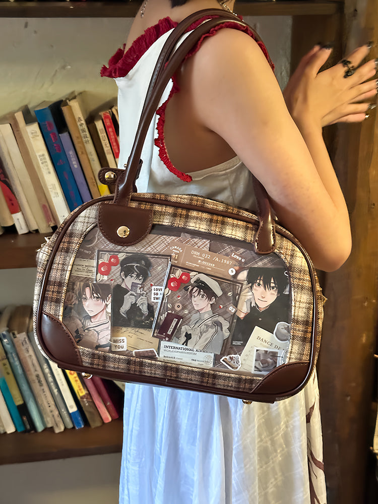 Pu Handbag Crossbody Daily Ita Bag Pin Bag 20cm Doll Bag