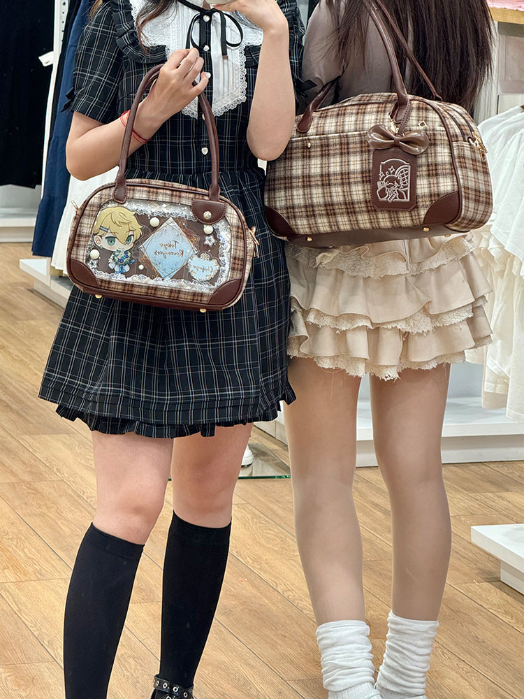 Pu Handbag Crossbody Daily Ita Bag Pin Bag 20cm Doll Bag