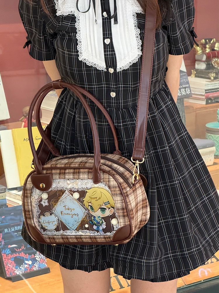 Pu Handbag Crossbody Daily Ita Bag Pin Bag 20cm Doll Bag