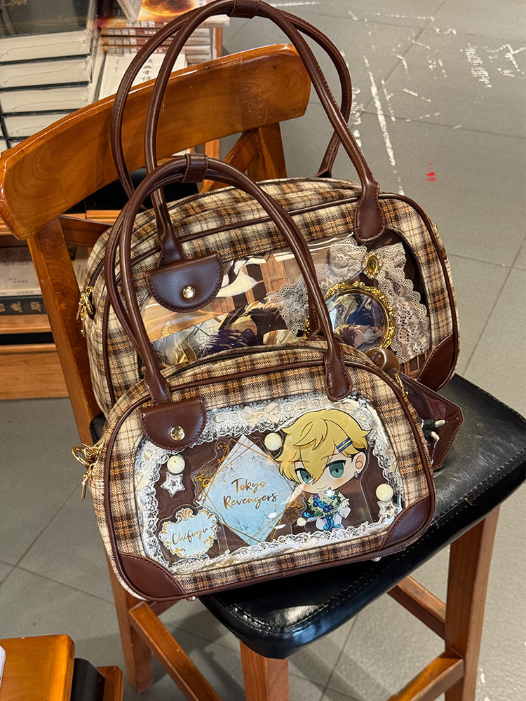 Pu Handbag Crossbody Daily Ita Bag Pin Bag 20cm Doll Bag