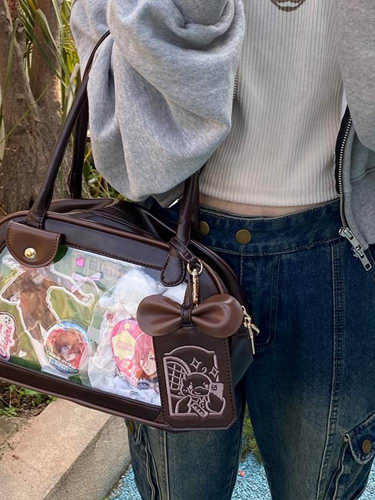 Pu Handbag Crossbody Daily Ita Bag Pin Bag 20cm Doll Bag