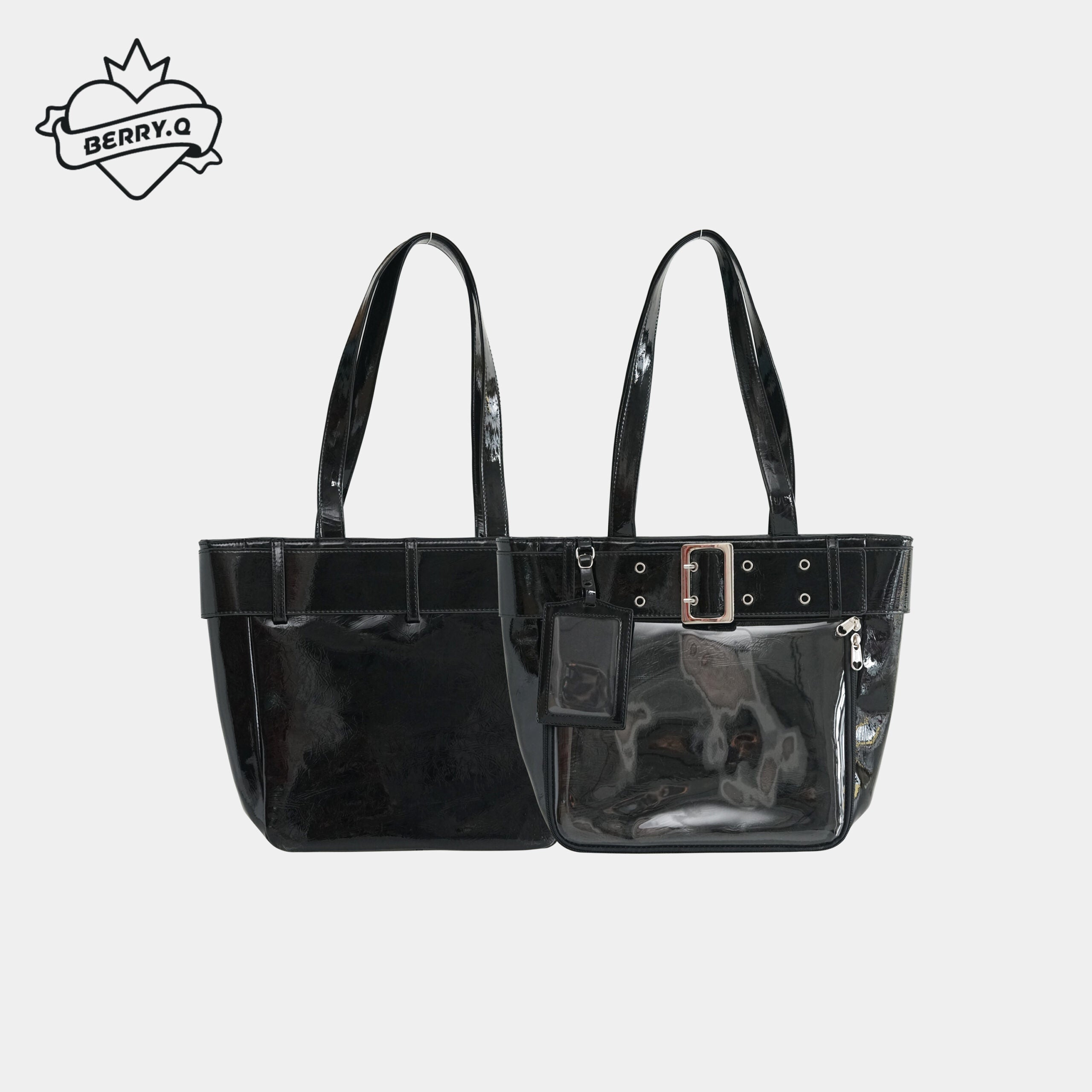 Belt Style Ita Bag - Spacious Y2K Silver Tote Ita Bag