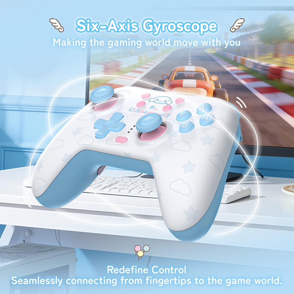 GeekShare Cinnamoroll & Pompompurin Gamepad with Receiver Set For Switch 2/Switch 2017/PC