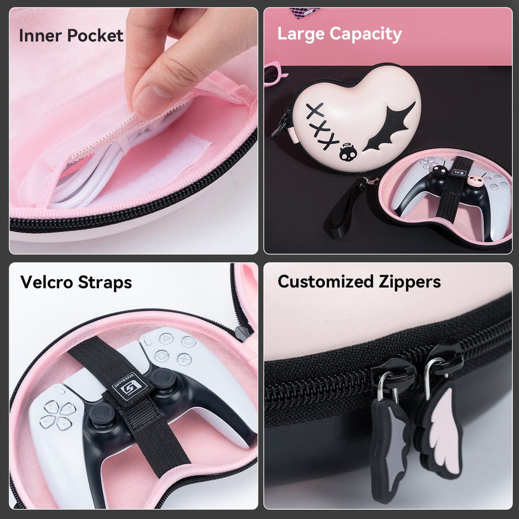 GeekShare Pink Skull Controller Carrying Case