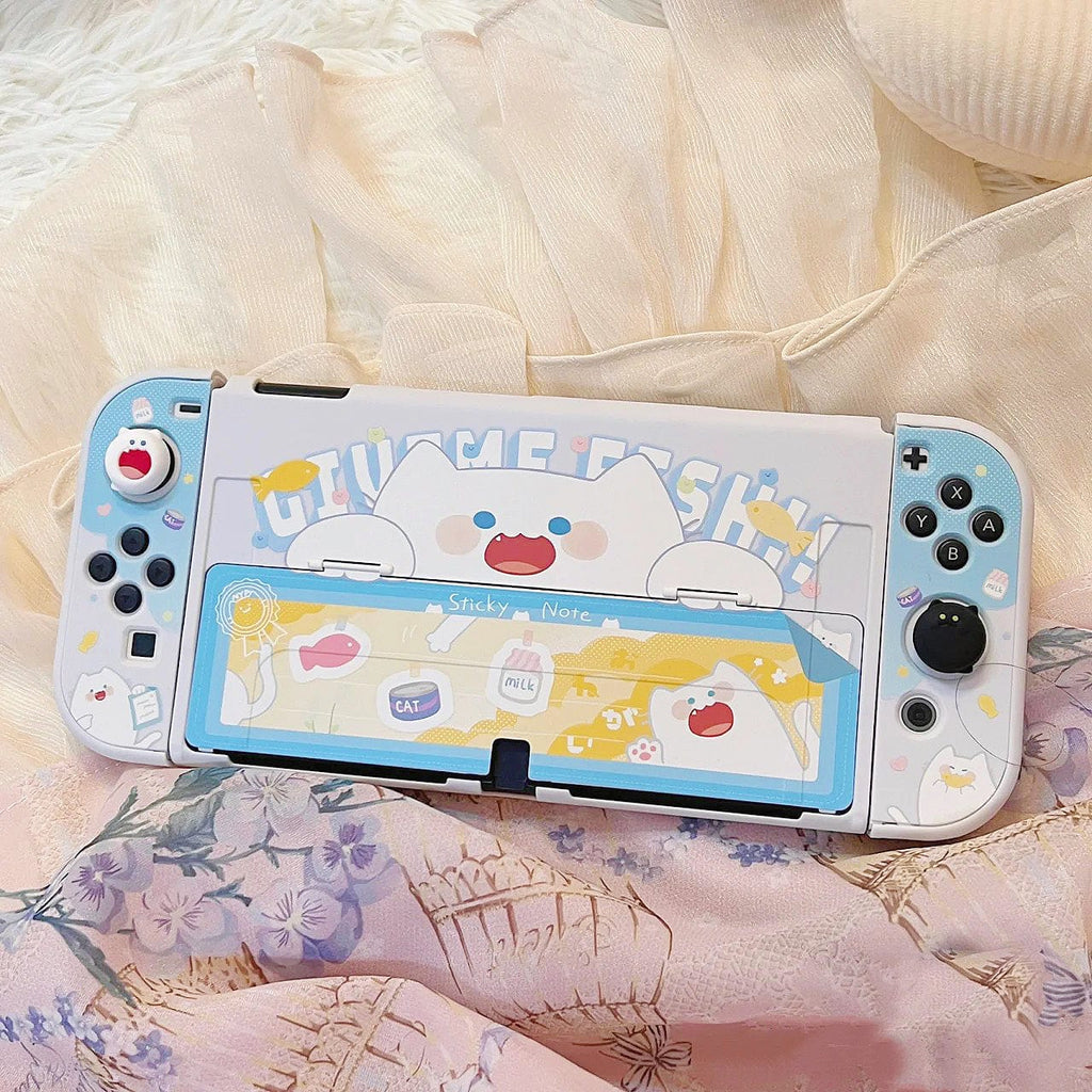 GeekShare BoBo Cat Protective Case for Switch OLED & Thumb Grips