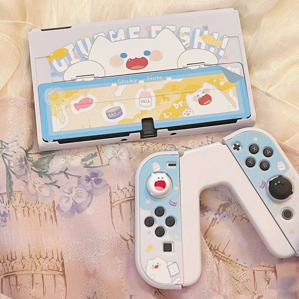 GeekShare BoBo Cat Protective Case for Switch OLED & Thumb Grips