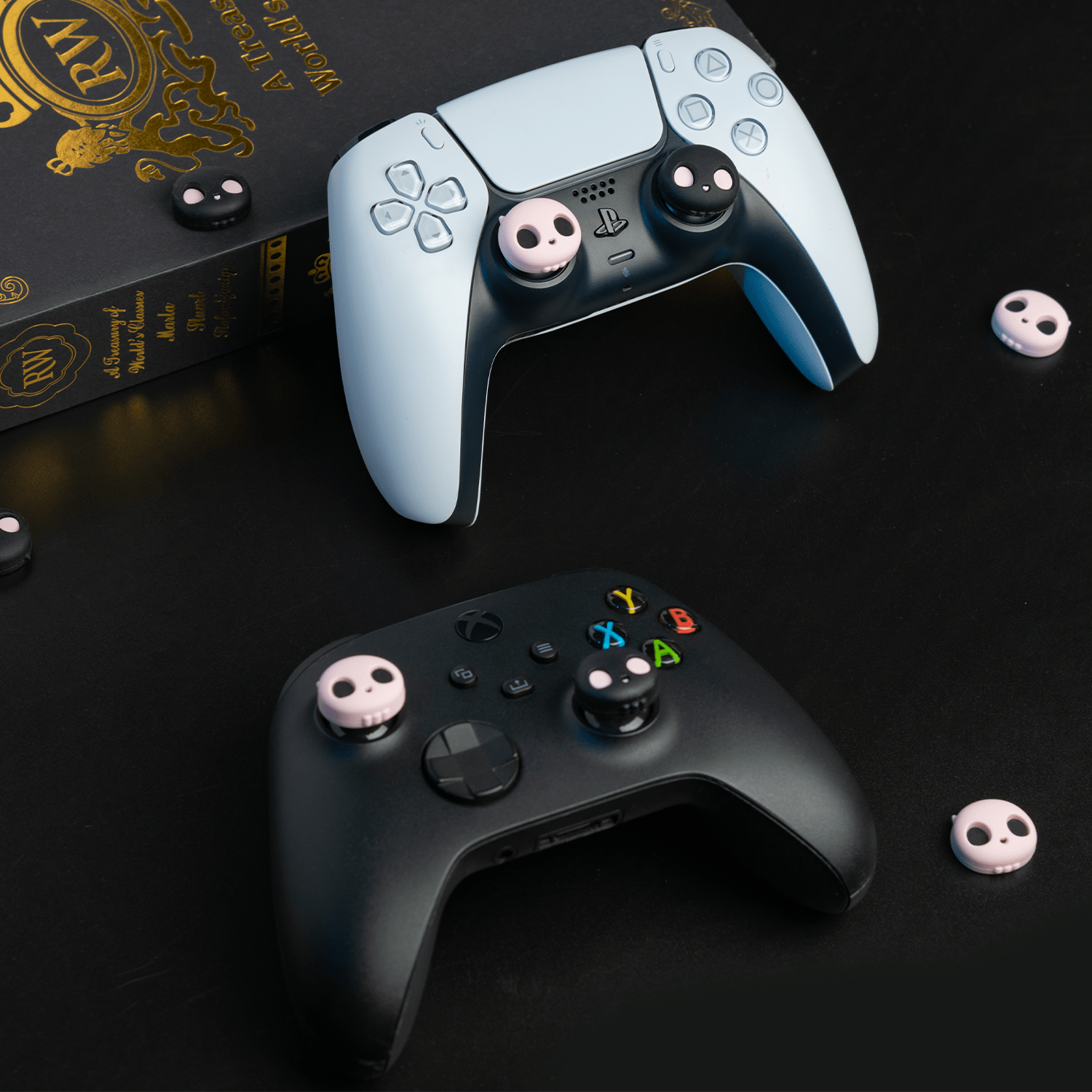 GeekShare Pink Skull Thumb Grips for Switch/PS4/PS5/XBOX/Switch 2