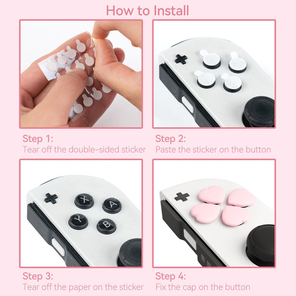 GeekShare Heart Button Caps for Nintendo Switch