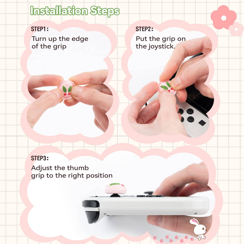 GeekShare Rabbit Daifuku Thumb Grip Caps for switch/oled/lite