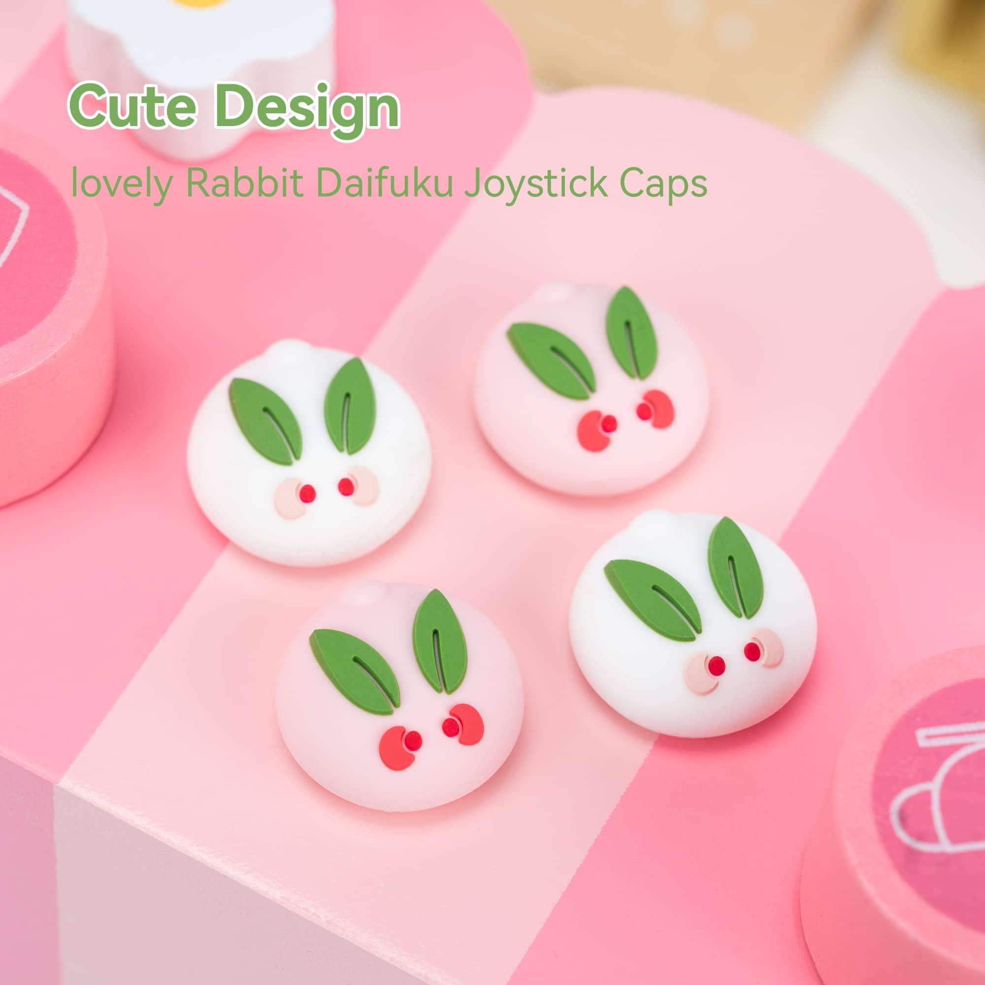 GeekShare Rabbit Daifuku Thumb Grip Caps for switch/oled/lite