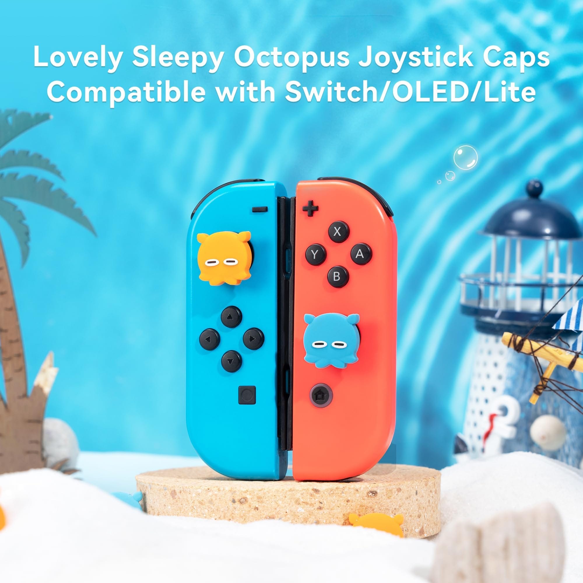 GeekShare Sleepy Octopus Thumb Grip Caps for switch/oled/lite