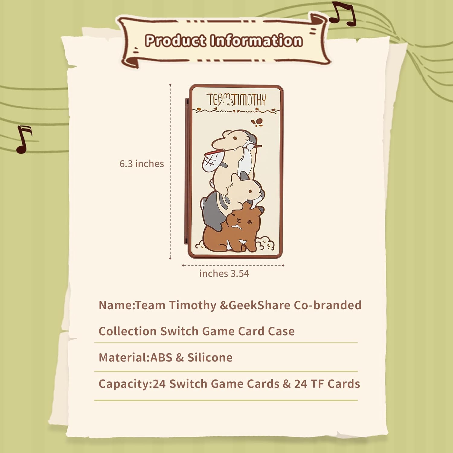 TEAM TIMOTHY Portable Game Card Case