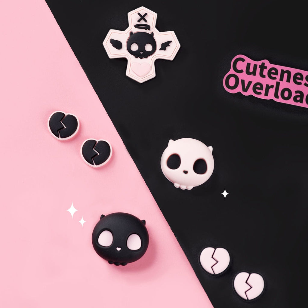 GeekShare Pink Skull Button Caps for Switch 2